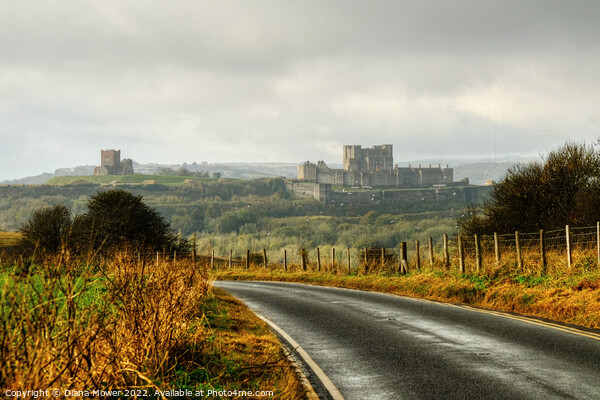 Dover Castle Mist Picture Board by Diana Mower