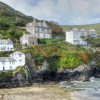 Buy canvas prints of Port Isaac panoramic  by Diana Mower