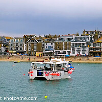 Buy canvas prints of  St Ives Harbour Panoramic    by Diana Mower