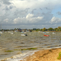 Buy canvas prints of Stormy seas Mill beach Essex  by Diana Mower
