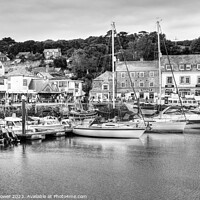 Buy canvas prints of Padstow Harbour in Black and White by Diana Mower