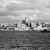 Buy canvas prints of Valletta Malta Monochrome   by Diana Mower