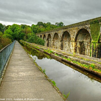 Buy canvas prints of Chirk Aqueduct and Railway Viaduct by Diana Mower
