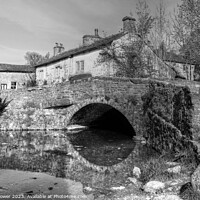 Buy canvas prints of  Malham bridge in Black and White by Diana Mower