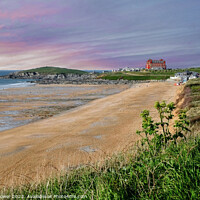 Buy canvas prints of Evening at Fistral Beach Newquay  by Diana Mower