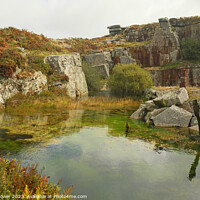 Buy canvas prints of Carbilly Tor old quarry works by Diana Mower