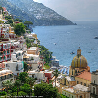 Buy canvas prints of Positano Amalfi Coast Italy  by Diana Mower
