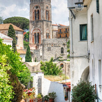 Buy canvas prints of Ravello side Street Italy  by Diana Mower