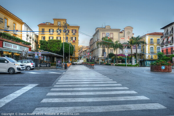 Piazza Tasso Sorrento Picture Board by Diana Mower