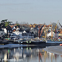 Buy canvas prints of Maldon Evening Low Tide Panoramic by Diana Mower