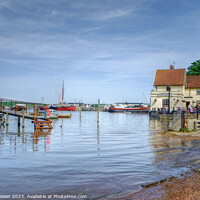 Buy canvas prints of Pin Mill Waterfront  by Diana Mower