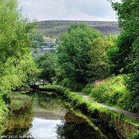 Buy canvas prints of Huddersfield Narrow Canal View by Diana Mower