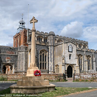 Buy canvas prints of East Bergholt Church Suffolk by Diana Mower
