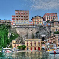 Buy canvas prints of Marina Piccola Sorrento Seafront by Diana Mower