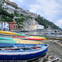 Buy canvas prints of Marina Grande Boats Sorrento by Diana Mower