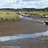 Buy canvas prints of Blakeney low Tide Panoramic by Diana Mower