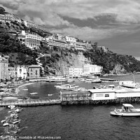 Buy canvas prints of  Marina Grande Black and White  by Diana Mower