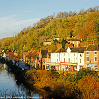 Buy canvas prints of Ironbridge High Street and River Severn by Diana Mower