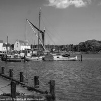 Buy canvas prints of Woodbridge tide Mill Black and White by Diana Mower