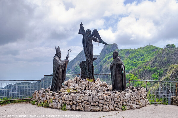 Statues of the Saints Sorrento Mountains  Picture Board by Diana Mower