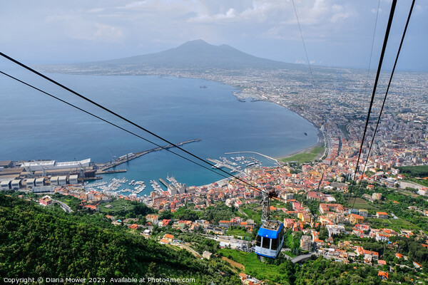  Bay of Naples and Vesuvius Picture Board by Diana Mower