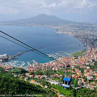 Buy canvas prints of  Bay of Naples and Vesuvius by Diana Mower