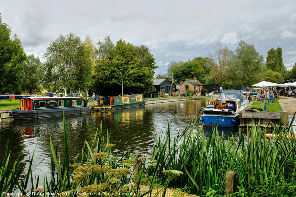 Canal boats near Paper Mill Lock  Picture Board by Diana Mower