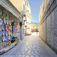 Buy canvas prints of Street to Piazza Duomo Ravello by Diana Mower