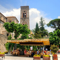 Buy canvas prints of  Ravello Piazza Duomo by Diana Mower