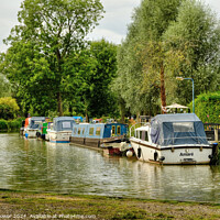 Buy canvas prints of Canal Boats at Hoe Mill Lock by Diana Mower