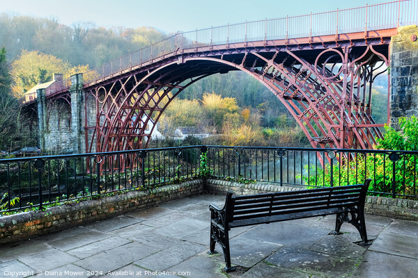 The Iron bridge Shropshire Picture Board by Diana Mower