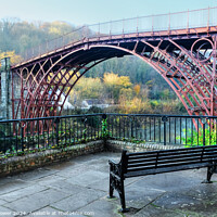 Buy canvas prints of The Iron bridge Shropshire by Diana Mower