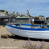 Buy canvas prints of Aldeburgh Beach and Town Suffolk by Diana Mower