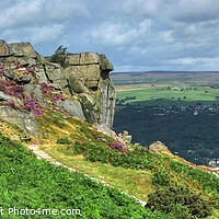 Buy canvas prints of The Cow and Calf Ilkley Panoramic by Diana Mower