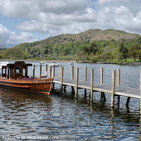 Buy canvas prints of Windermere Jetty at Ambleside Cumbria by Diana Mower