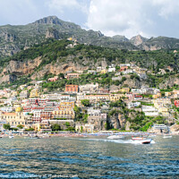 Buy canvas prints of Amalfi Coast Positano Italy  by Diana Mower