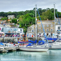 Buy canvas prints of Padstow Harbour Panoramic by Diana Mower