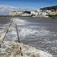 Buy canvas prints of Weston Super Mare Stormy Walkway by Diana Mower