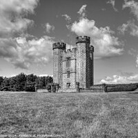 Buy canvas prints of Hiorne Tower West Sussex Monochrome by Diana Mower
