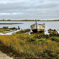 Buy canvas prints of Boat Wrecks Maldon Essex by Diana Mower
