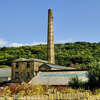 Buy canvas prints of Bent Ley Mill Meltham  by Diana Mower