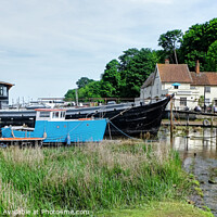 Buy canvas prints of Pin Mill View Suffolk by Diana Mower