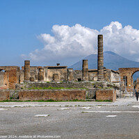 Buy canvas prints of Pompeii The Forum and Versuvius by Diana Mower