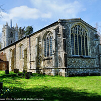 Buy canvas prints of  The Church of St Mary the virgin, Little Sampford by Diana Mower