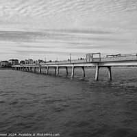 Buy canvas prints of Deal Pier Kent in Monochrome by Diana Mower