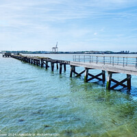 Buy canvas prints of Shotley Disused Pier Suffolk by Diana Mower