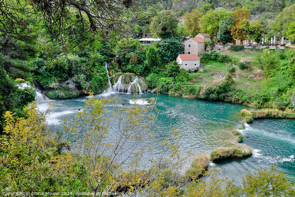  Krka Waterfalls Croatia Picture Board by Diana Mower