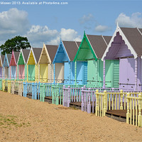 Buy canvas prints of Beach Huts West Mersea Essex by Diana Mower