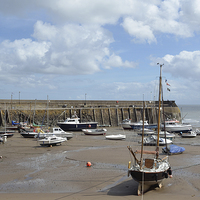 Buy canvas prints of Minehead Harbour Somerset by Diana Mower