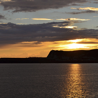Buy canvas prints of Dover Sunset Kent by Diana Mower